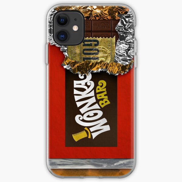 Wonka Chocolate Bar with Golden ticket iPhone Soft Case
