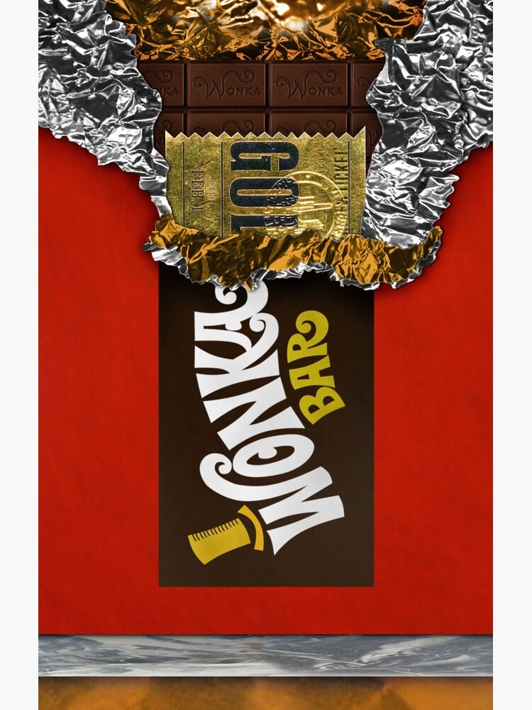 Wonka Chocolate Bar with Golden ticket by GalihArt