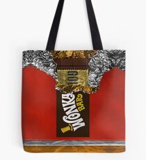 Wonka Chocolate Bar with Golden ticket Tote Bag