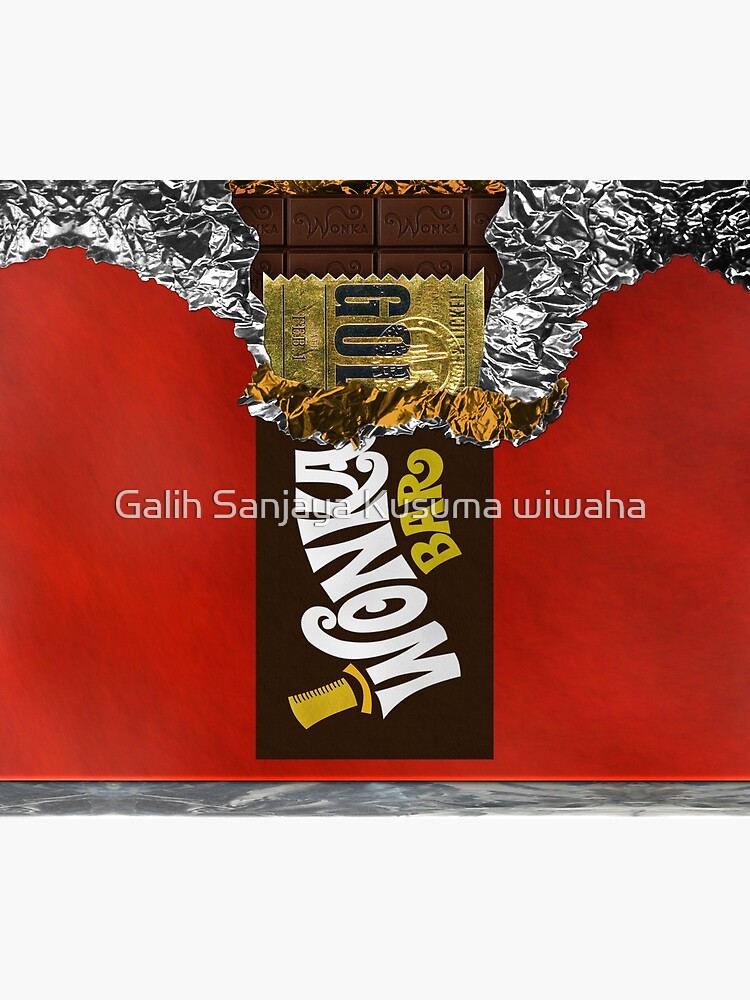 Wonka Chocolate Bar with Golden ticket by GalihArt