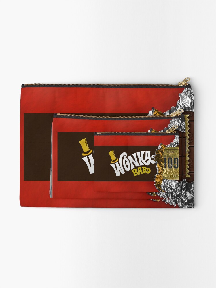 Alternate view of Wonka Chocolate Bar with Golden ticket Zipper Pouch