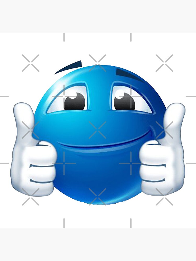 blue roblox emoji Poster for Sale by goon-street