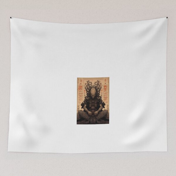 Item preview, a poster of a robot sitting in a meditation position designed and sold by Dark Fantasy Store.