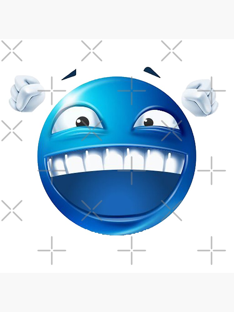 blue roblox emoji Poster for Sale by goon-street