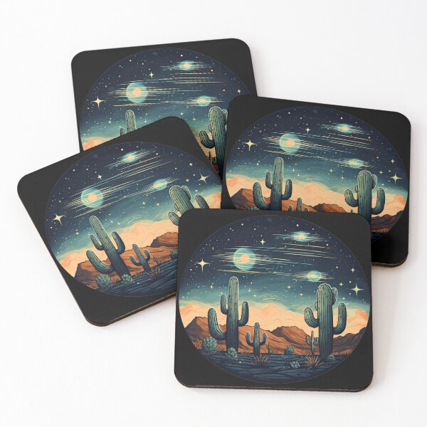 Item preview, Vintage Cactus Dessert Night Sky designed and sold by Puristock.