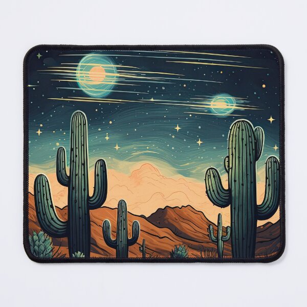 Item preview, Vintage Cactus Dessert Night Sky designed and sold by Puristock.