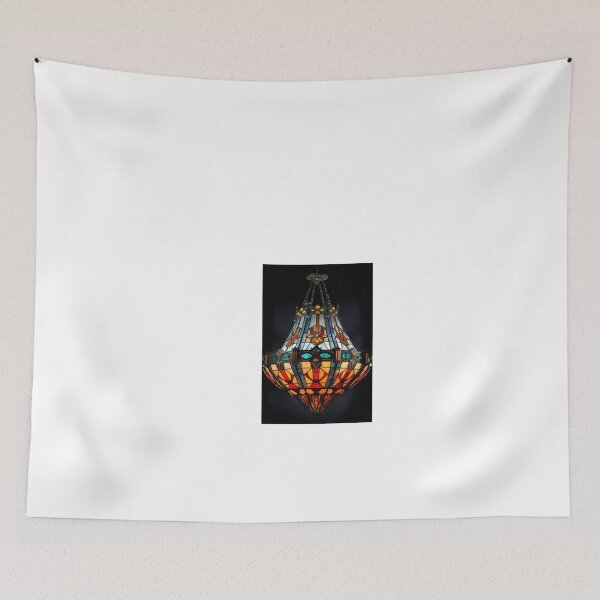 Item preview, a stained glass chandelier hanging from a ceiling designed and sold by Dark Fantasy Store.