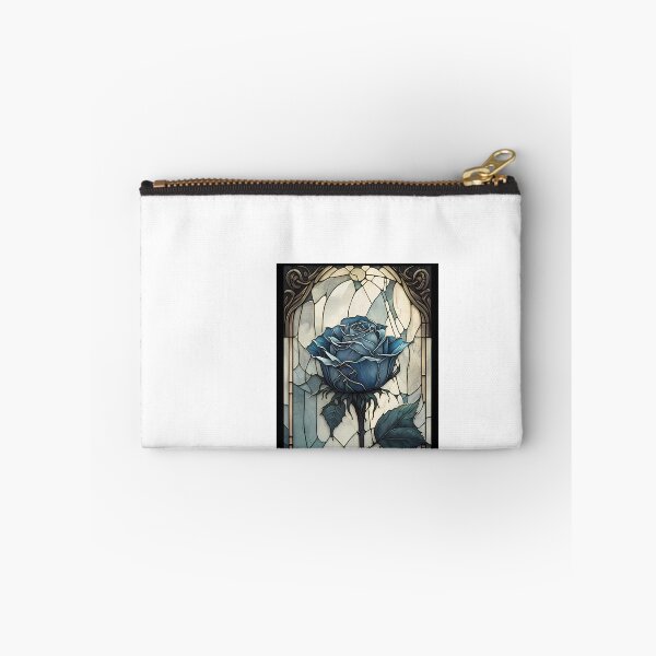 Item preview, a stained glass window with a blue rose on it designed and sold by Dark Fantasy Store.