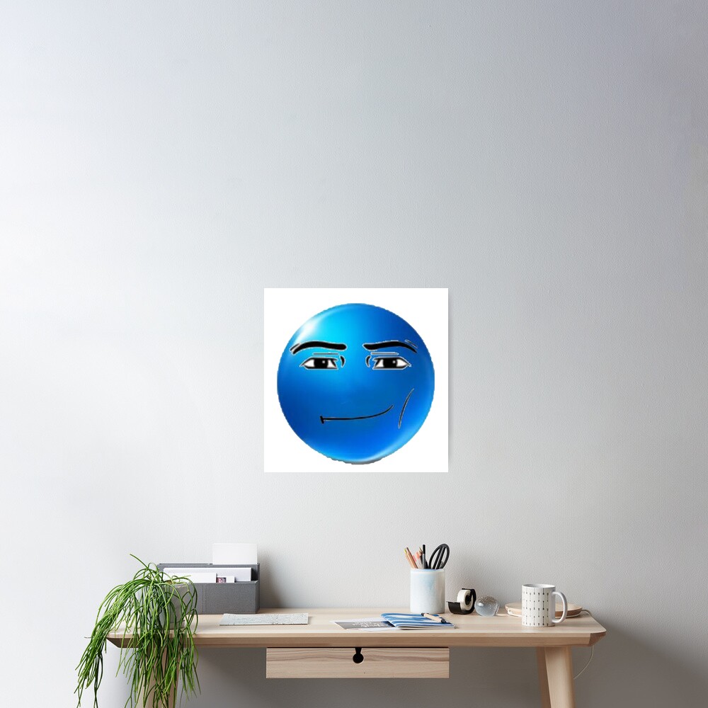 blue roblox emoji Sticker for Sale by goon-street