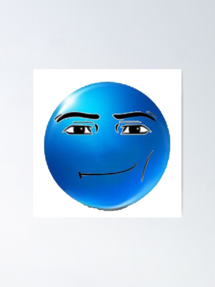 blue roblox emoji Sticker for Sale by goon-street