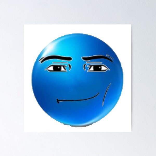 blue roblox emoji | Poster