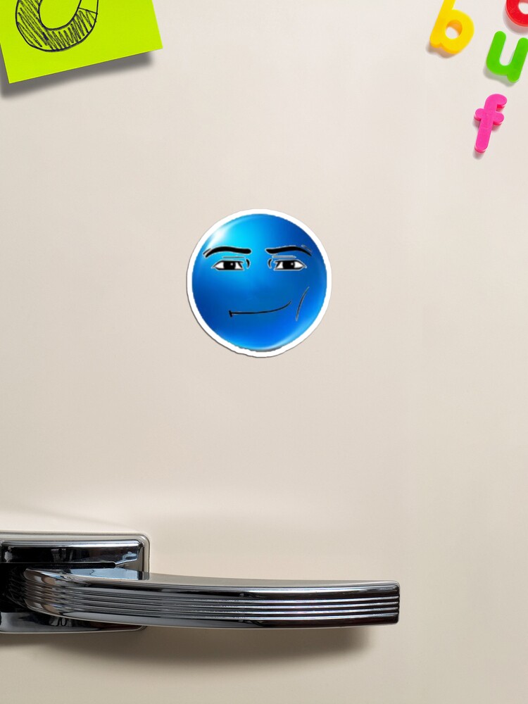 blue roblox emoji Magnet for Sale by goon-street