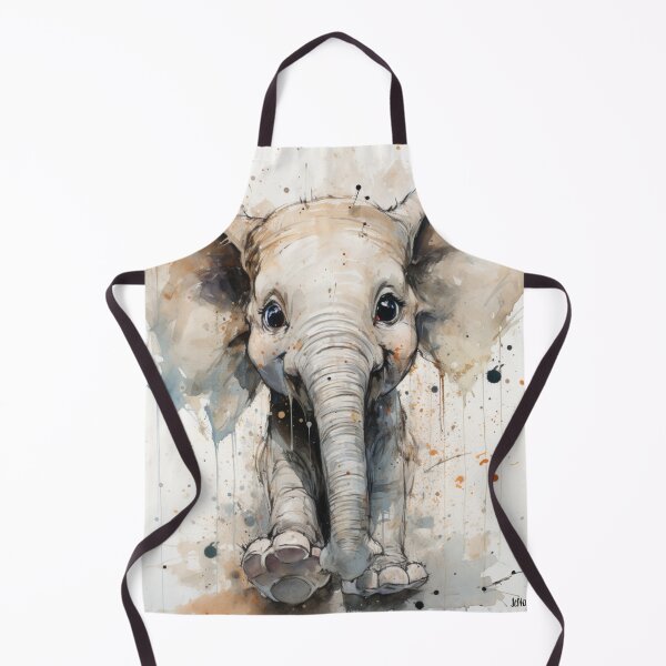 Item preview, Cute portrait of a baby elephant designed and sold by JeNoStudio.