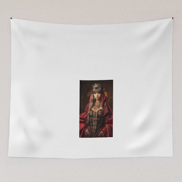 Item preview, a woman in a red dress with a crown on her head designed and sold by Dark Fantasy Store.