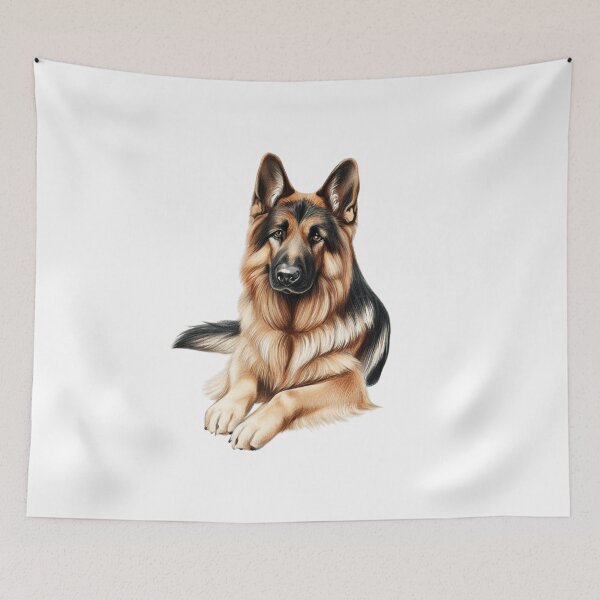 Item preview, German shepherd lying dog designed and sold by gringourmand.