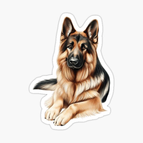 Item preview, German shepherd lying dog designed and sold by gringourmand.