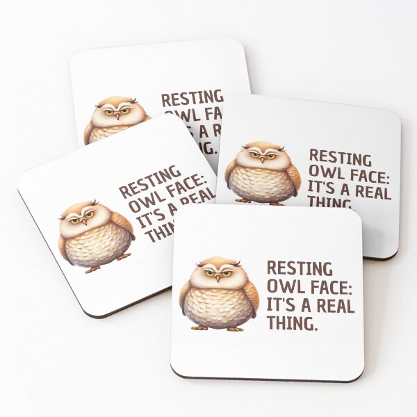 Item preview, Resting Owl Face: It's a real thing. Funny Owl T-shirt designed and sold by KortsaCrea.