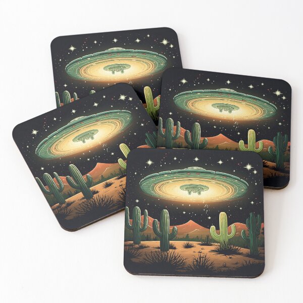 Item preview, UFO above the Cactus Dessert designed and sold by Puristock.