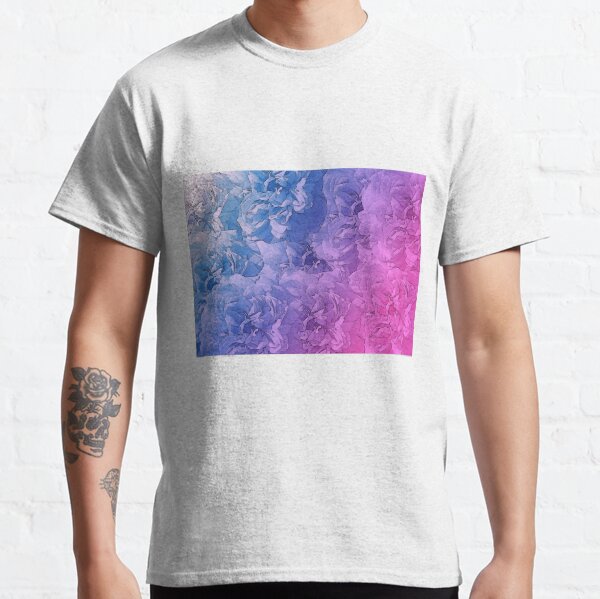 Rose pattern design in purple-red gradient. Classic T-Shirt