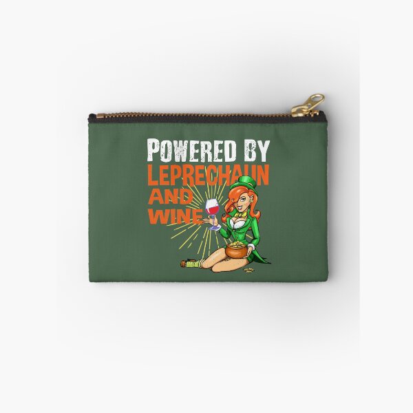 Item preview, Powered By Leprechaun and Wine Funny St. Patrick's Day Shirt designed and sold by HighEndLowCost.