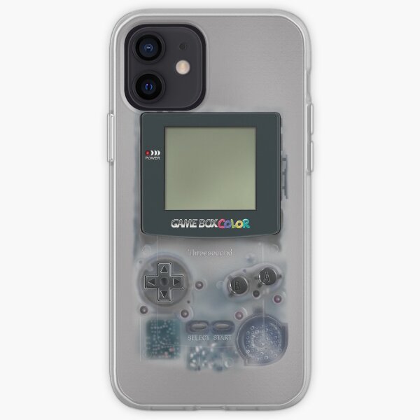 Classic transparent white grey mini video games iPhone Soft Case