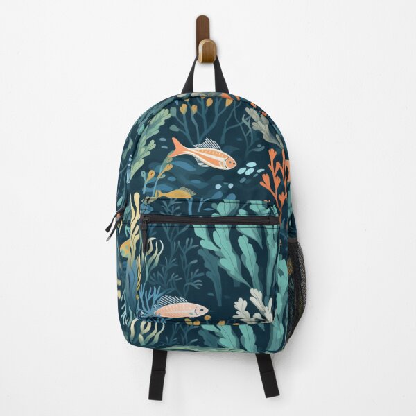 Item preview, A botanical pattern showcasing a variety of aquatic plants and seaweed designed and sold by Rachatamarket.