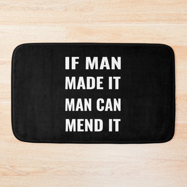 Item preview, Slogan Tee Shirt If Man Made It Man Can Mend It designed and sold by KALEIDOSCOPE UK.