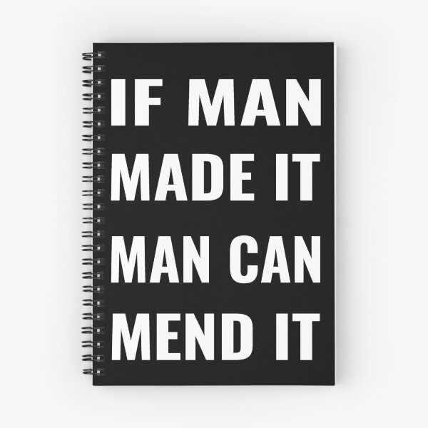 Item preview, Slogan Tee Shirt If Man Made It Man Can Mend It designed and sold by KALEIDOSCOPE UK.