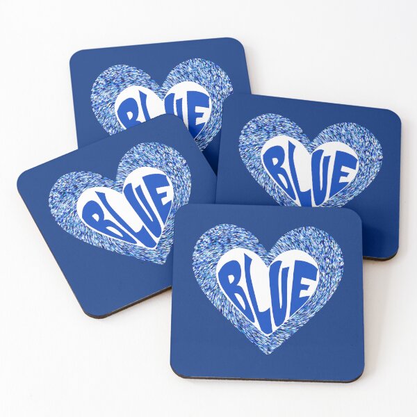 Item preview, blue crystal heart blue typography designed and sold by TheMillusion.