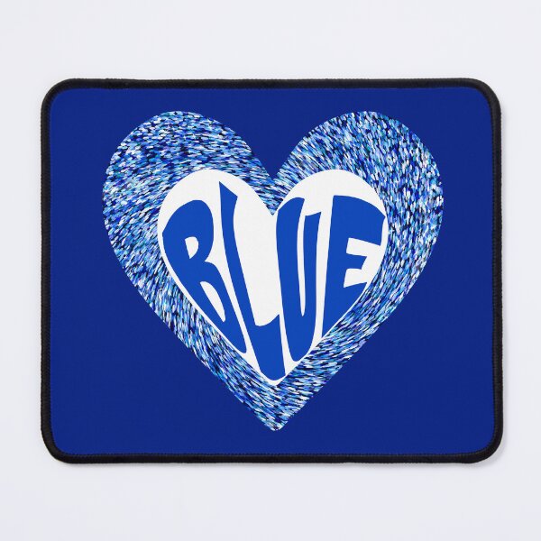 Item preview, blue crystal heart blue typography designed and sold by TheMillusion.