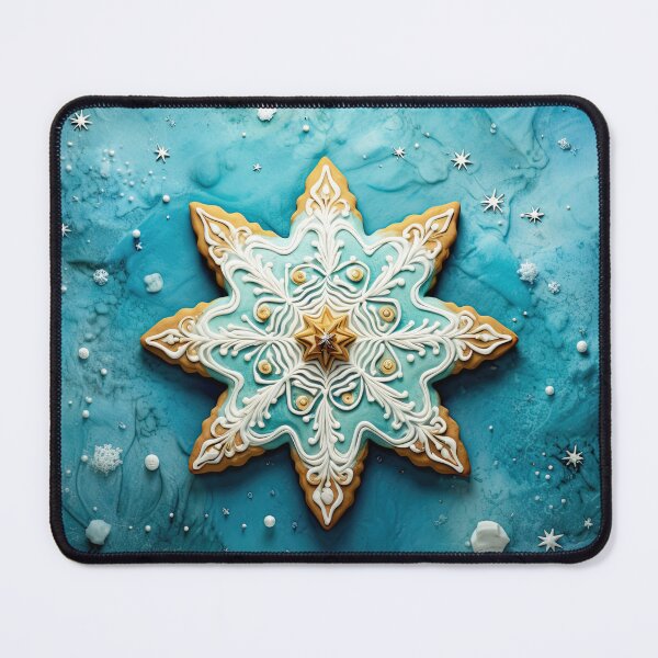 Item preview, Sugar iced decorated cookie on blue background. designed and sold by Caphira.