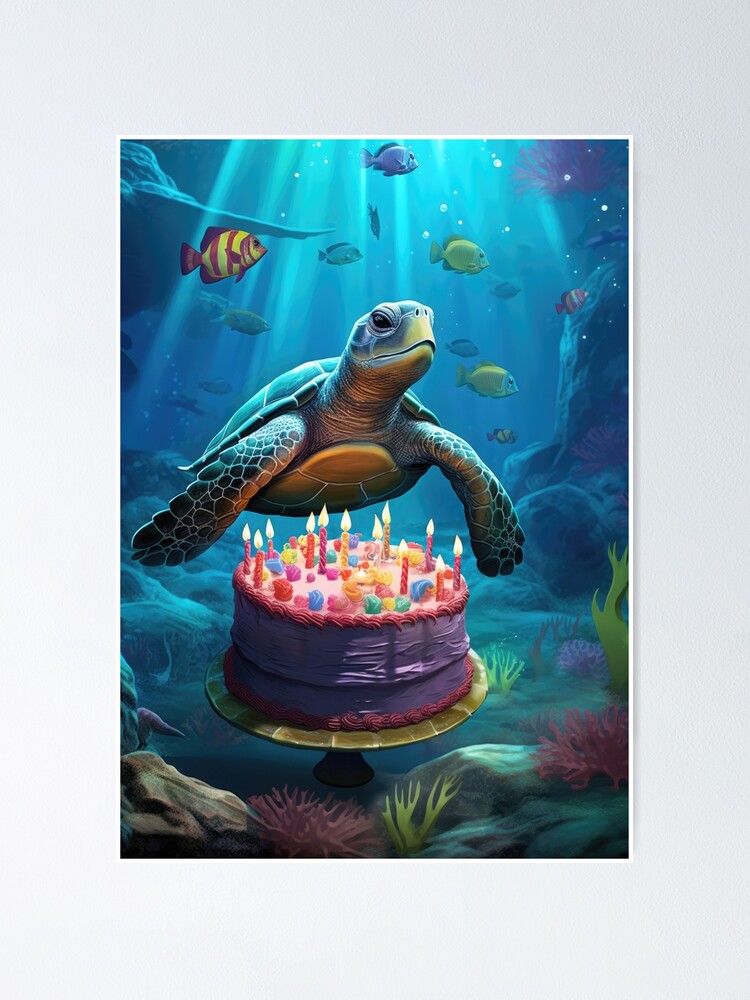 Bannière Dé Joyeux Anniversaire Sur Le Thème De La Tortue