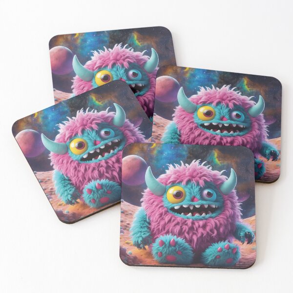 Item preview, funny fluffy monster, kawaii, 80s designed and sold by Mauswohn.