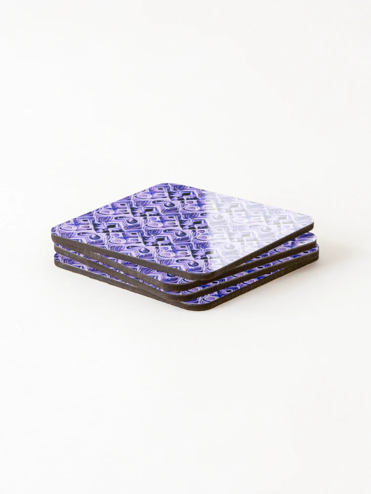 Thumbnail 4 of 5, Coasters (Set of 4), Purple Abstract Design designed and sold by Rell1970.