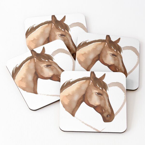 Item preview, Heartfelt Equine Elegance: Horse Head in Love. designed and sold by digitaldraw4you.