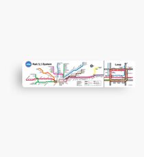 CTA MAP - WEISS Leinwanddruck