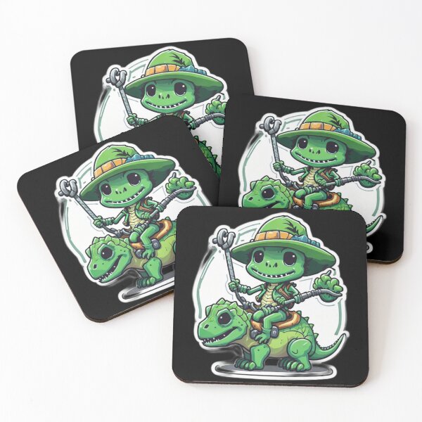 Item preview, Cute Skeleton Riding Green Dinosaur Halloween designed and sold by TrendyPalette.