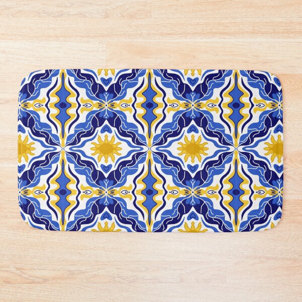 Item preview, Majolica Ceramic pattern blue yellow  designed and sold by Lucia-Fox.