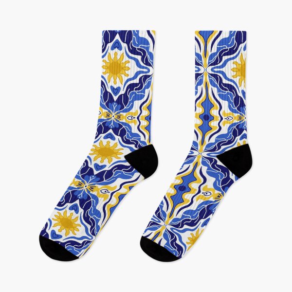 Item preview, Majolica Ceramic pattern blue yellow  designed and sold by Lucia-Fox.