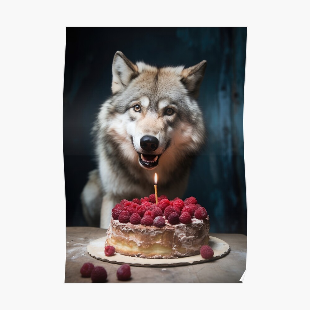 Wolf Cake Topper Wolf Animal Silhouette Happy Tunisia | Ubuy