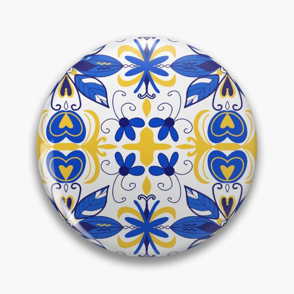 Item preview, Copy of Majolica Ceramic pattern blue yellow  designed and sold by Lucia-Fox.