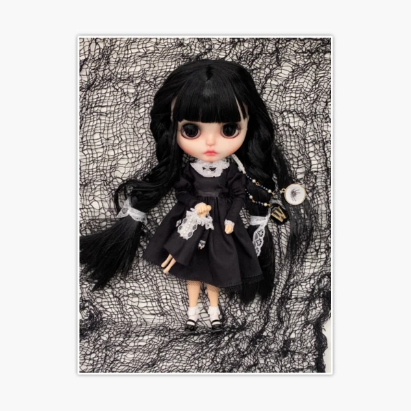 Wednesday Adams Blythe Doll Sticker for Sale by jennylovesbenny