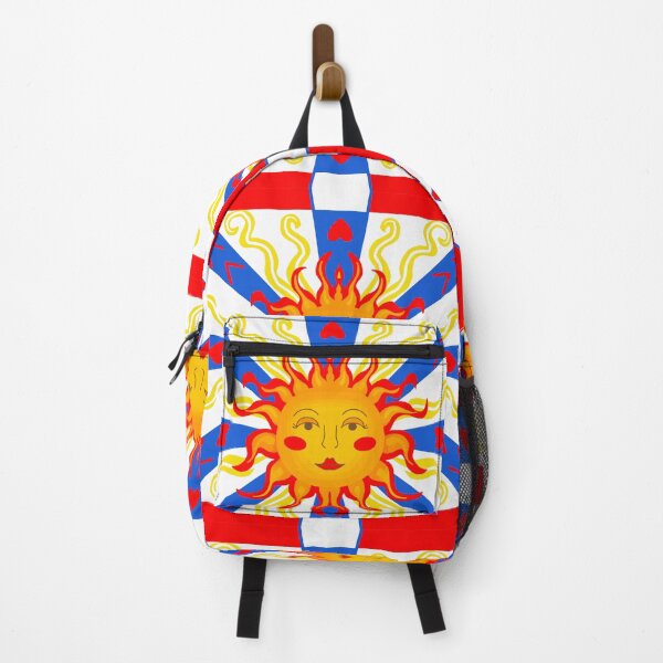 Item preview, Sun of mystery Majolica Ceramic pattern blue red  designed and sold by Lucia-Fox.
