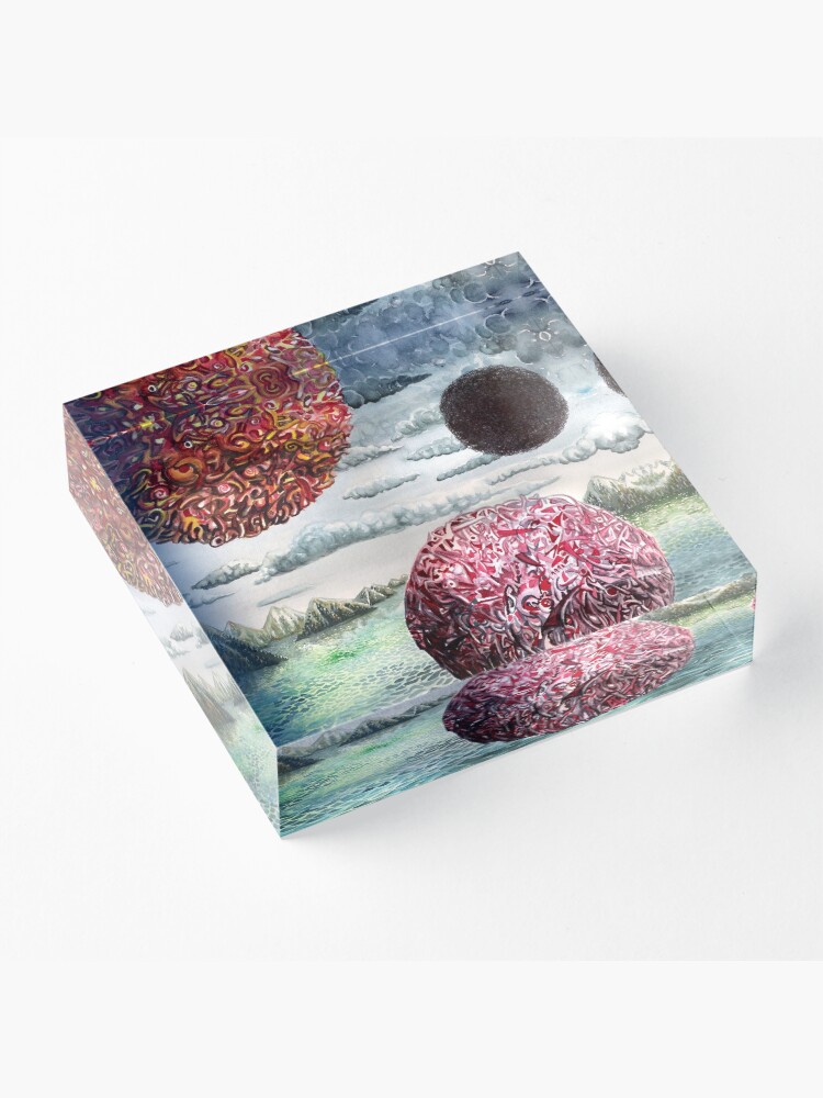 Alternate view of Three Worlds Acrylic Block