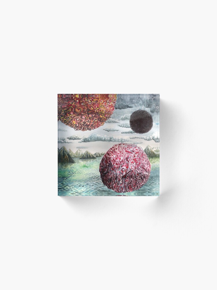 Alternate view of Three Worlds Acrylic Block