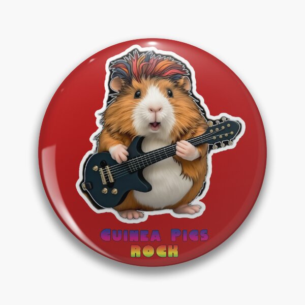 Item preview, Guinea Pigs Rock! A guitar playing Piggie in colors that pop. designed and sold by Liljinkzy.