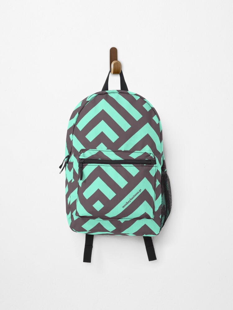 Thumbnail 1 of 3, Backpack, Pyramid - Triangles Pattern 2301 - Fashion Patterns Collection designed and sold by monkeybusiness-.
