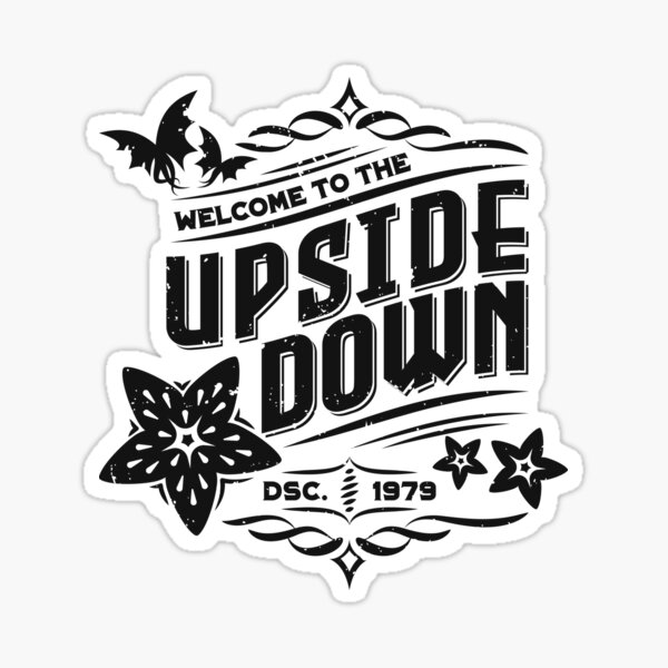 Item preview, Stranger Things Welcome to the Upside Down Dark Retro Sign designed and sold by wolfkin-design.