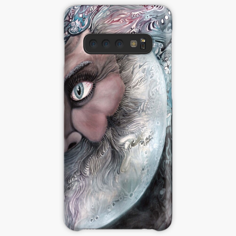 Moon in Man by Davol White Case & Skin for Samsung Galaxy