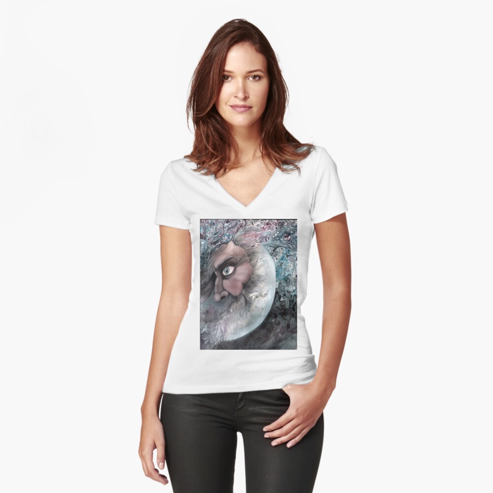 Item preview, Fitted V-Neck T-Shirt designed and sold by dajson.